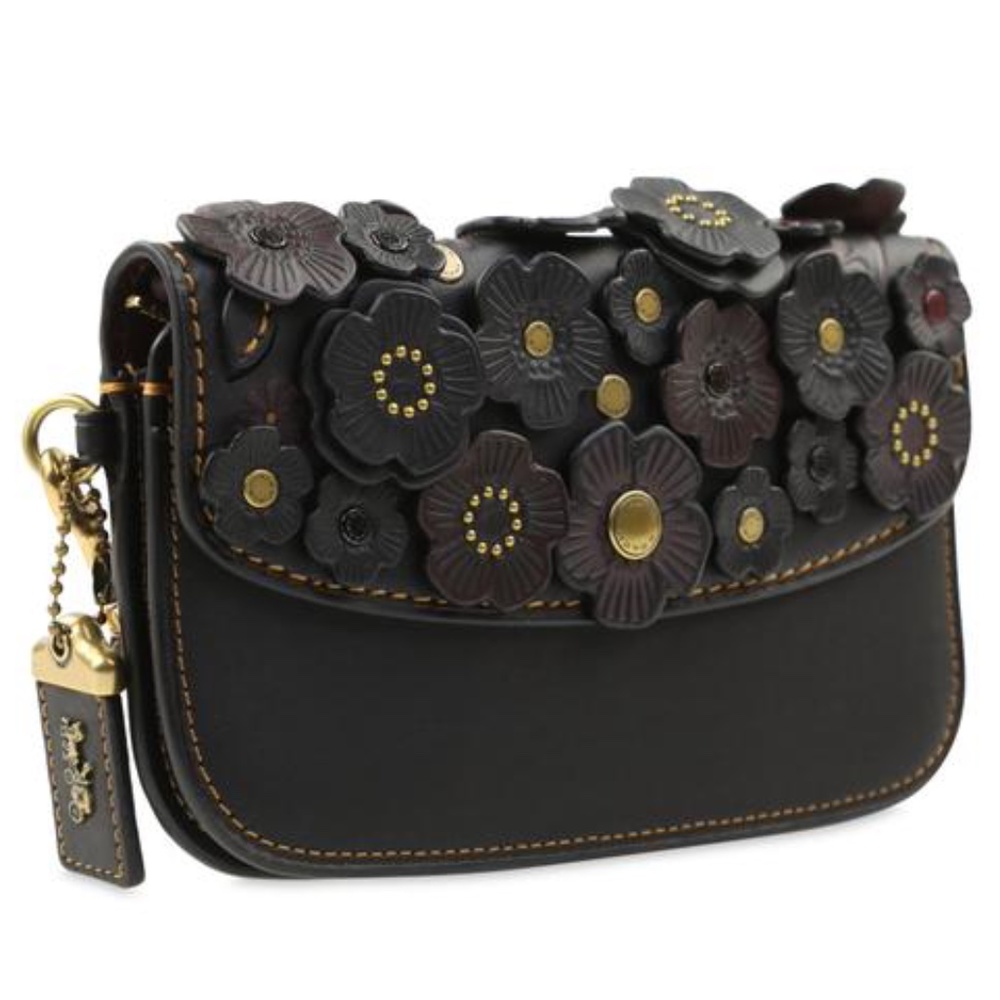 NWT Coach Tea Rose Flower Applique Wristle